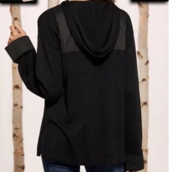 Soft Surroundings Womens Size Medium Black Long Sleeve Hooded Pullover Sweater - Picture 12 of 12